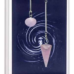 Premium Chakra and Rose Quartz - Pendulum